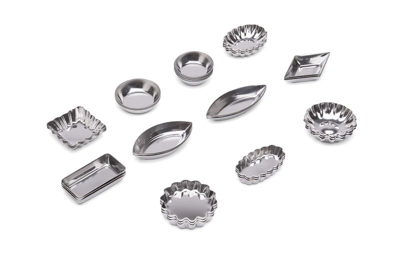 Fox Run 3620 Mini Tartlet Set, Tin Plated Steel, 36-Piece - Image 4